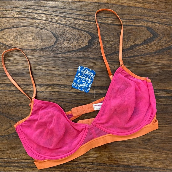 NWT Free People Double Wing Mesh Bra - Picture 4 of 6